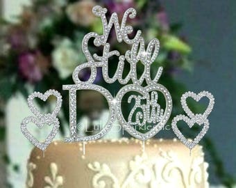 25th anniversary cake topper