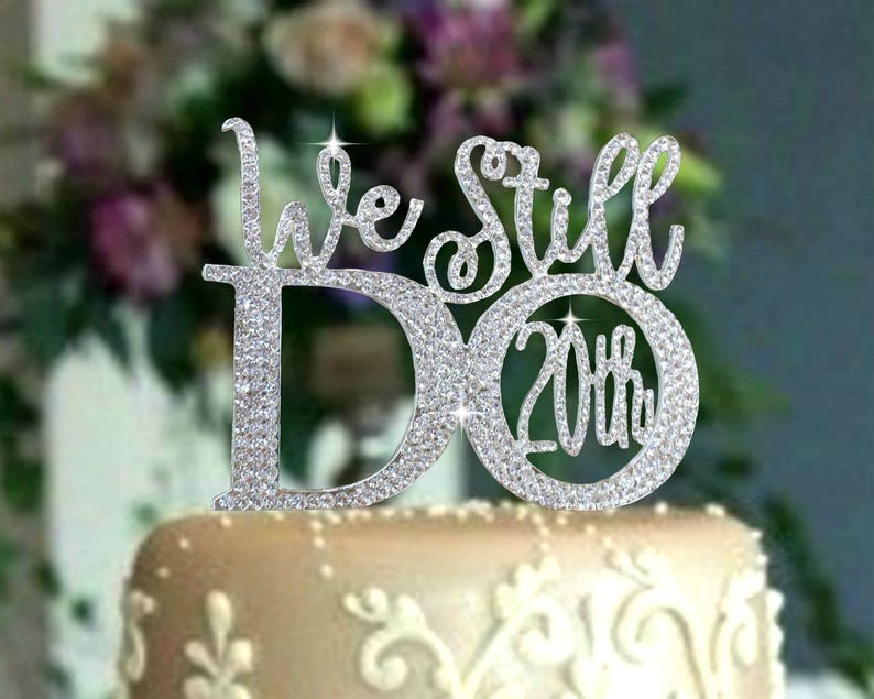 25th Vow Renewal Wedding Party Decorations We Still Do 25th Anniversary Cake Topper Gold Glitter Toys Games Cake Toppers