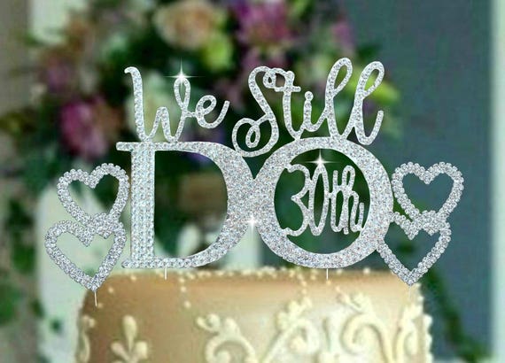 50th 40th Or 30th Wedding Anniversary Cake Topper Etsy