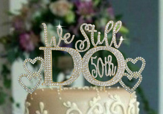50th 40th Or 30th Wedding Anniversary Cake Topper Etsy