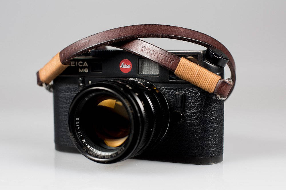 BRONKEY -  Leather Camera Strap for compact & mirrorless cameras like Nikon, Canon, Leica, Fuji, Sony, Olympus, Pentax, fujifilm, vintage,