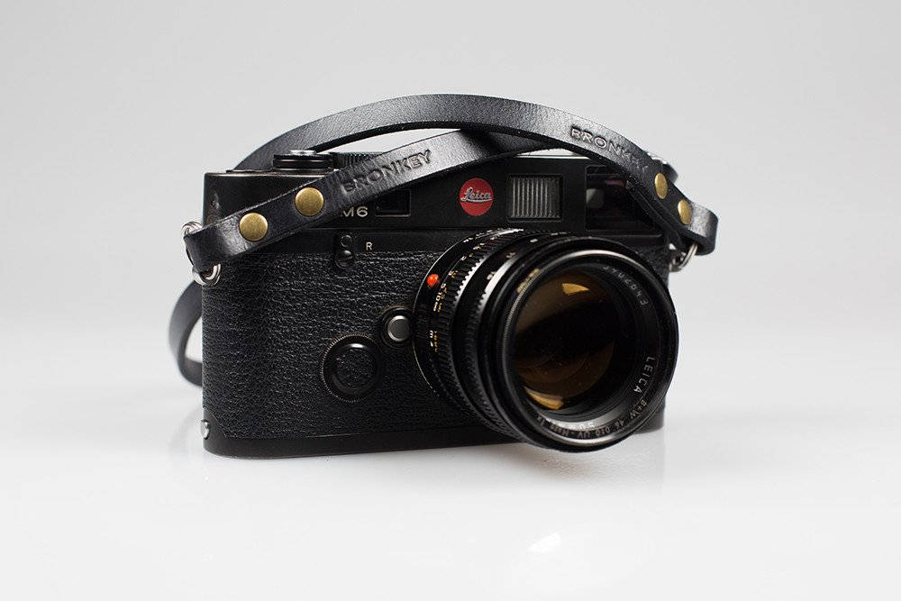BRONKEY - Leather Camera Strap for Mirrorless, DSLR  Vintage Cameras | Nikon, Leica, Fuji, Sony, Olympus, 35mm & More