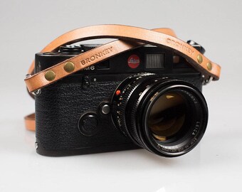 BRONKEY - Courroie en cuir pour appareils photo hybrides et compacts tels que Nikon, Leica, Fuji, Sony, Olympus, Fujifilm, vintage, 35 mm