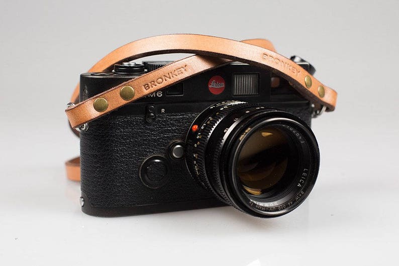 Nikon Fuji X serie Tanned color Berlin #1 DSLR Leather Camera Strap for mirrorless vintage /& more. Bronkey Olympus 35mm Leica