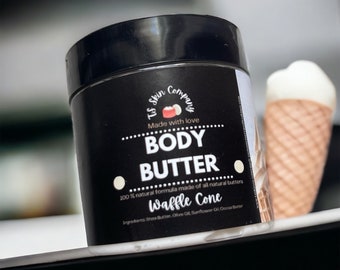 Waffle Cone Body Butter - Cocoa & Shea - Dry Skin Body Butter- No coconut oil