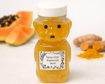 Turmeric & Papaya Kojic Acid Brightening Wash - Body wash, facial wash with kojic acid