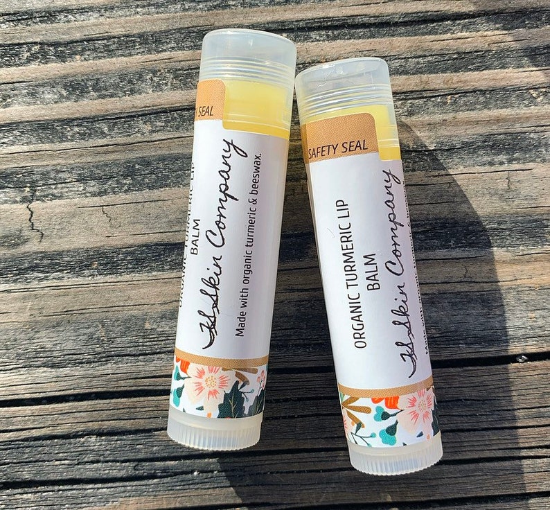 Organic TURMERIC LIP BALM Turmeric lip balm Natural Lip Etsy