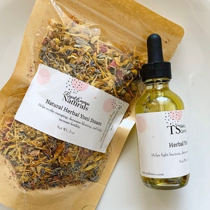 Yoni Herbal Steam + Yoni Herbal Infused Oil (Yoni Steam Set)