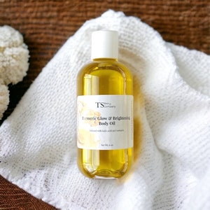 Brightening Oil - All Natural Body Oil - Turmeric Oil - Body Glaze 2oz 4oz