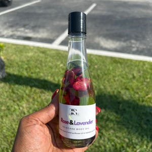 Rose & Lavender Body Oil - handmade, aloe oil, sunflower oil, olive oil, hydrating body oil