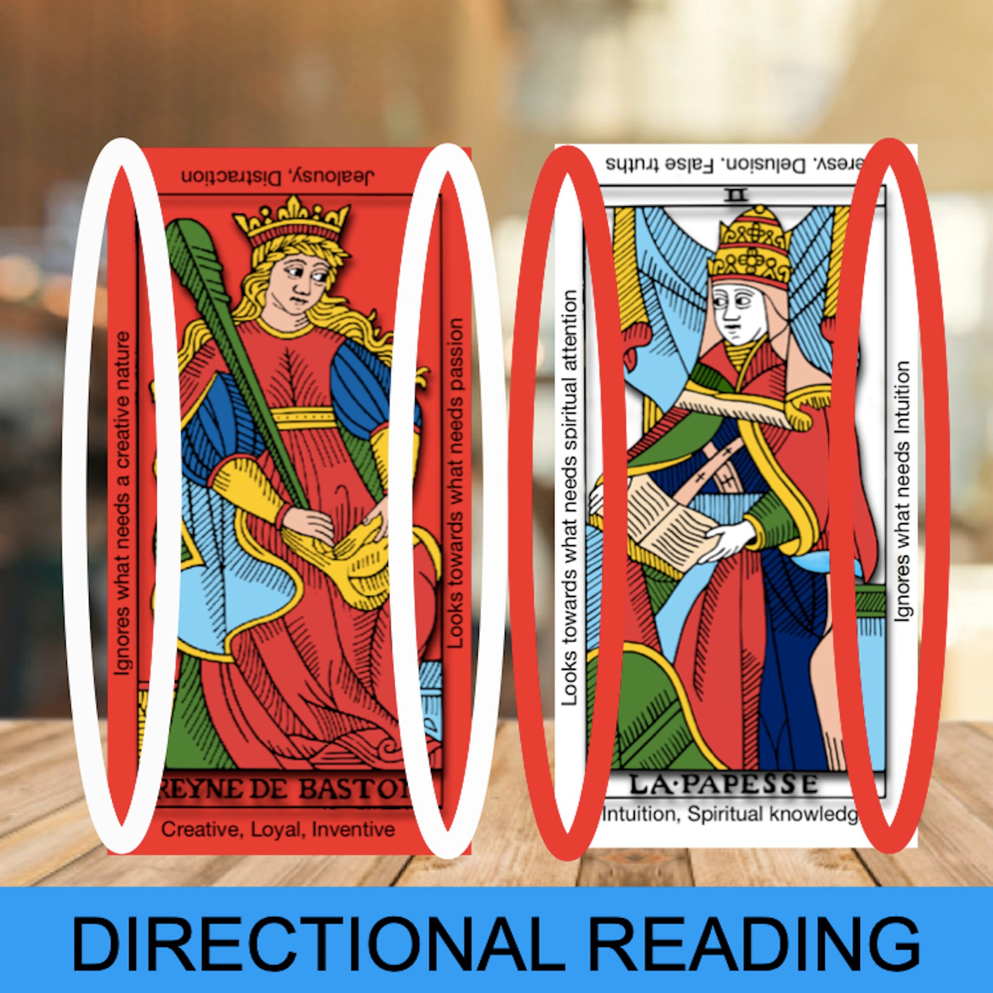 Tarot Cards Printable Paper Tarot de Marseille with