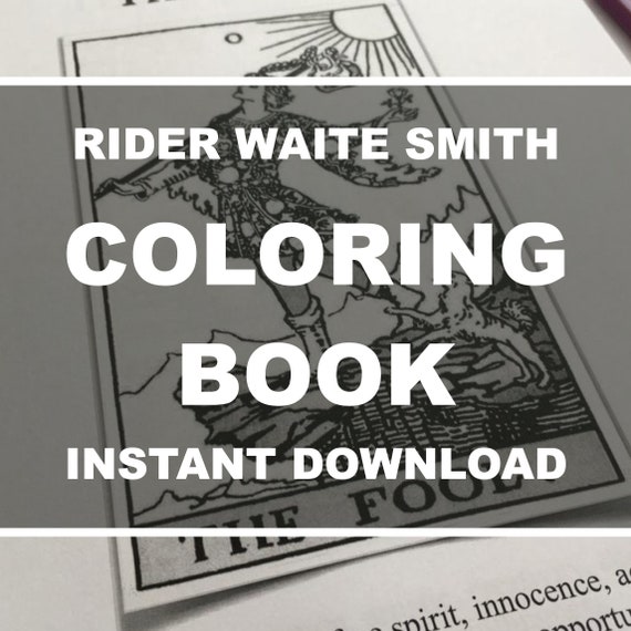 Download Tarot Coloring Book Printable Tarot Coloring Book With Meanings For Tarot Beginners Rider Waite Smith Tarot