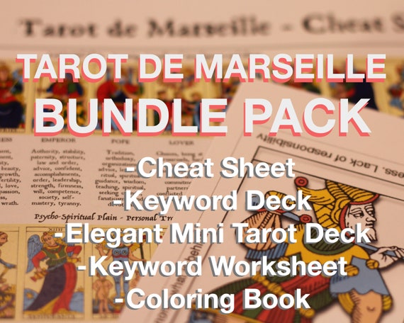 Download Tarot De Marseille Bundle Pack Cheat Sheet Learner Mini Etsy