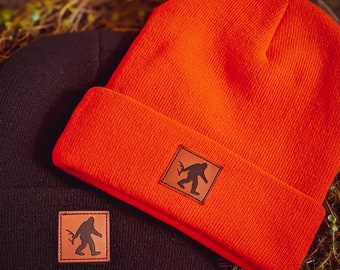 DLOAHJZH-Q Adult Unisex Green Bigfoot Print Winter Beanies DLOAHJZH-Q Adult Unisex Green Bigfoot Print Winter Beanies