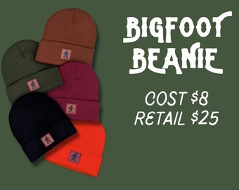 Bigfoot Beanie Wholesale QTY of 100