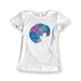 Blue Afro Watercolour T-shirt. Ladies Watercolor Purple Graphic Tee. 100% Cotton White Tshirt Womens Top. AfroPunk Art S,M,L,XL,XXL Boho
