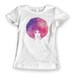 Afro Woman Watercolour T-shirt | Womens Watercolor Pink Purple Original Graphic Vest. 100% Cotton White Ladies tee S,M,L,XL,XXL Afro Art