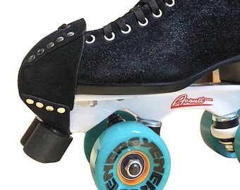 Black Suede Roller Skate Toe Caps / Toe Guards (Pair) by ROLLERSTUFF