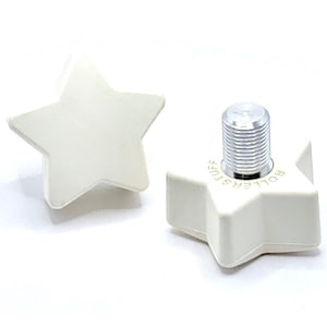 ROLLERSTUFF TWINKLE TOES Star Toe Stops, Oy-star Pearl White (Pair)