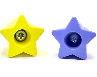 Mix & Match ROLLERSTUFF Bolt-On TWINKLE TOES Star Toe Stops, Any 2 Colors (Pair)