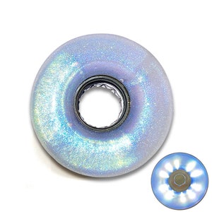 100A Luminous Black Pearl Light Up Roller Skate Wheels, Set of 4