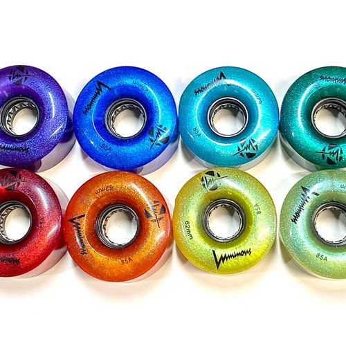 YELLOW Light up Roller Skate Wheels Set of 4 Etsy