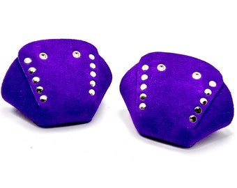Purple Suede Roller Skate Toe Caps / Toe Guards, Moxi Taffy Purple Shade (Pair) by ROLLERSTUFF