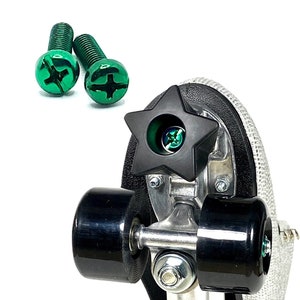 Green Metallic Bolts / Screws for Bolt-on Toe Stops (5/16&quot;), Pair