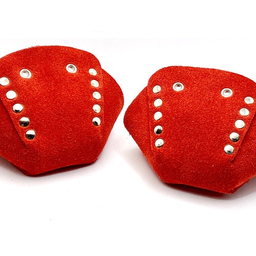 ROLLERSTUFF Red Suede Roller Skate Toe Caps / Toe Guards moxi Etsy