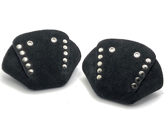 Black Suede Roller Skate Toe Caps / Toe Guards (Pair) by ROLLERSTUFF