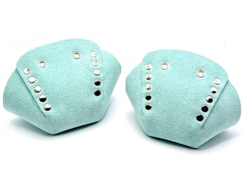 ROLLERSTUFF Aqua Mint Wildleder Rollschuh Toe Caps / Toe Guards (Paar)