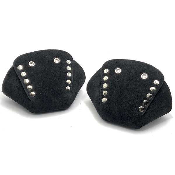 Black Suede Roller Skate Toe Caps / Toe Guards (Pair) by ROLLERSTUFF