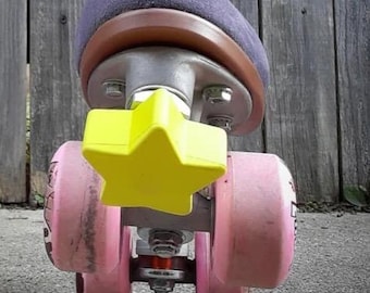 ROLLERSTUFF TWINKLE TOES Star Toe Stops, Starry Night Yellow (Pair)