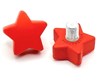 ROLLERSTUFF TWINKLE TOES Star Toe Stops, Ringo Starr Red (Pair)