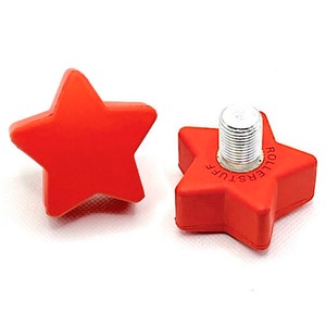 ROLLERSTUFF TWINKLE TOES Star Toe Stops, Ringo Starr Red (Pair)