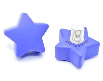 ROLLERSTUFF TWINKLE TOES Star Toe Stops, Periwinkle Twinkle (Pair)