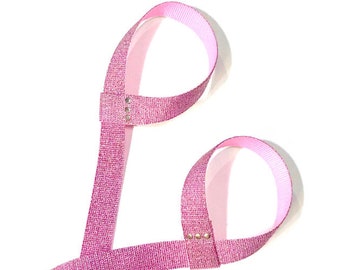 ROLLERSTUFF Pink Glitter Adjustable Roller Skate Leash