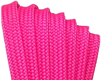 Hot Pink Fuchsia CORE Derby Laces Waxed Roller Skate Laces / Shoe Laces, Pair
