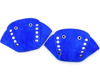 ROLLERSTUFF Royal Blue Suede Roller Skate Toe Caps / Toe Guards (Pair)