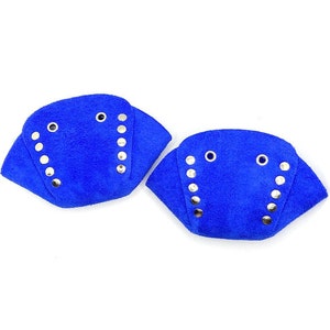 Royal Blau Wildleder Kappen für Rollschuhe / Zehenschützer (Paar)