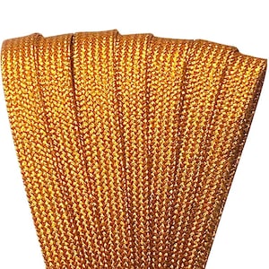 Dark Copper Orange SPARK Derby Laces Metallic Roller Skate Laces / Shoe Laces, Pair