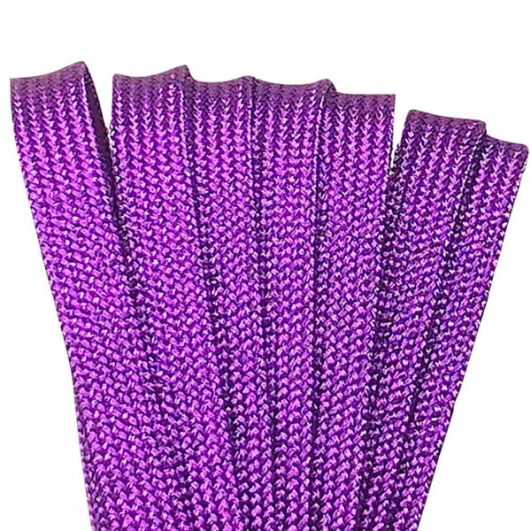 Purple SPARK Derby Laces Metallic Roller Skate Laces / Shoe Laces, Pair