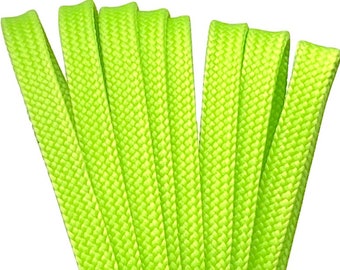 Lime Green CORE Derby Laces Waxed Roller Skate Laces / Shoe Laces, Pair