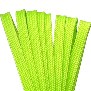 Lime Green CORE Derby Laces Waxed Roller Skate Laces / Shoe Laces, Pair