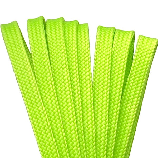 Lime Green CORE Derby Laces Waxed Roller Skate Laces / Shoe Laces, Pair