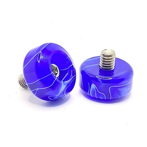 Bolt-on Royal Blue Swirl Roller Skate Toe Plugs · Jam Plugs · Dance Plugs