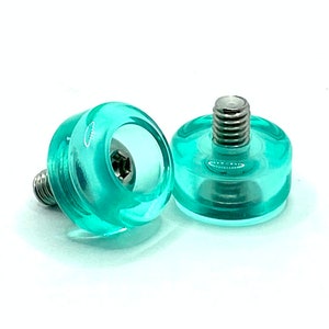 Bouchons d&#39;orteils de patin à roulettes à visser Aqua Gemstone · Bouchons de confiture · Plugs de danse