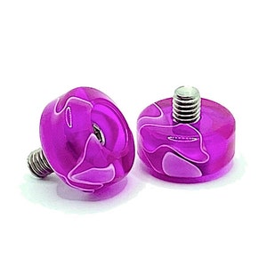 Bolt-on Fuchsia Swirl Roller Skate Toe Plugs · Jam Plugs · Dance Plugs