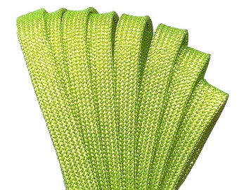 Lime Green SPARK Derby Laces Metallic Roller Skate Laces / Shoe Laces, Pair