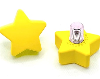 ROLLERSTUFF TWINKLE TOES Star Toe Stops, Starry Night Yellow (Pair)